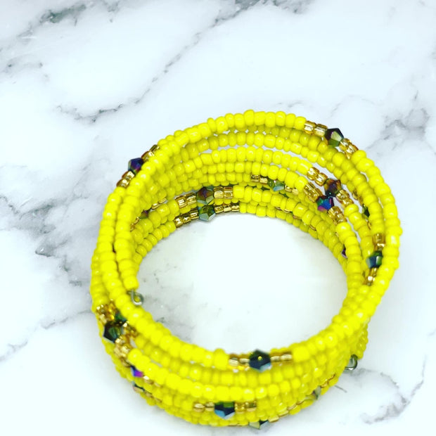 Yellow Beads Bracelet | Yellow Ball Bracelet | Posh Jewelz