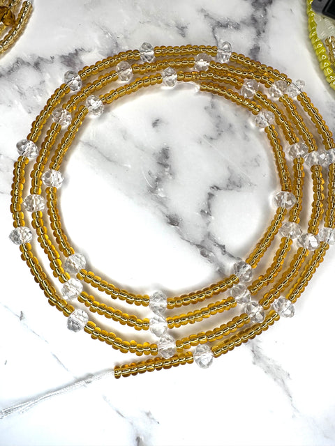 Clear Crystal Waist Beads | Waist Bead String | Posh Jewelz