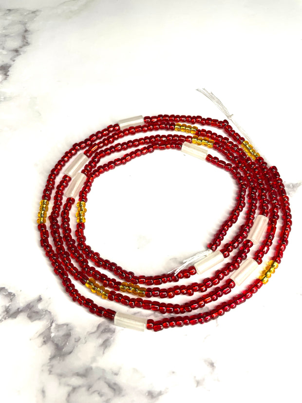 Red Waist Beads | Red Belly Beads | Posh Jewelz