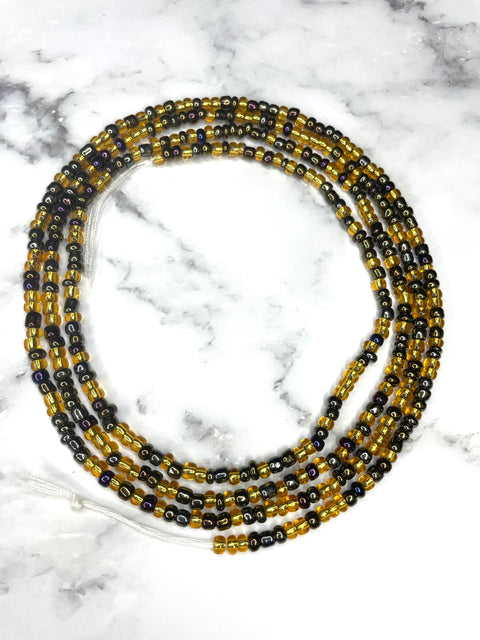 Metallic Gold Waist Beads | Gold Belly Beads | Posh Jewelz
