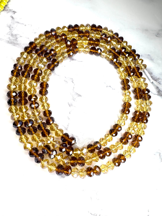 Brown Crystal Waist Beads | Brown Waist Beads | Posh Jewelz