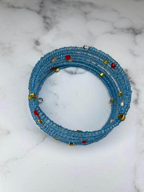 Sky Blue Beads Bracelet | Sky Blue Bracelet | Posh Jewelz