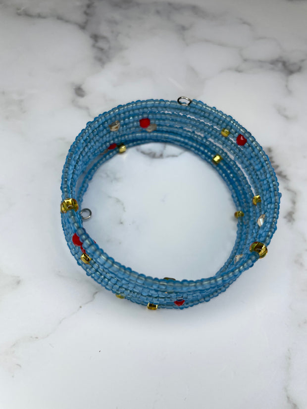 Sky Blue Beads Bracelet | Sky Blue Bracelet | Posh Jewelz